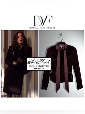 Diane Von Furstenberg “Lucille” Velvet Blazer ASO Blair Waldorf